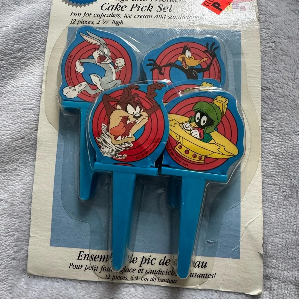 Wilton Looney Tunes Cake Picks Bugs Taz Marvin Daffy 1996 2 Packs Sealed‎